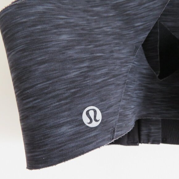 LULULEMON Enlite Bra Zip Front High Support Static Rain Dark Cast Black Size 32E - Picture 11 of 12